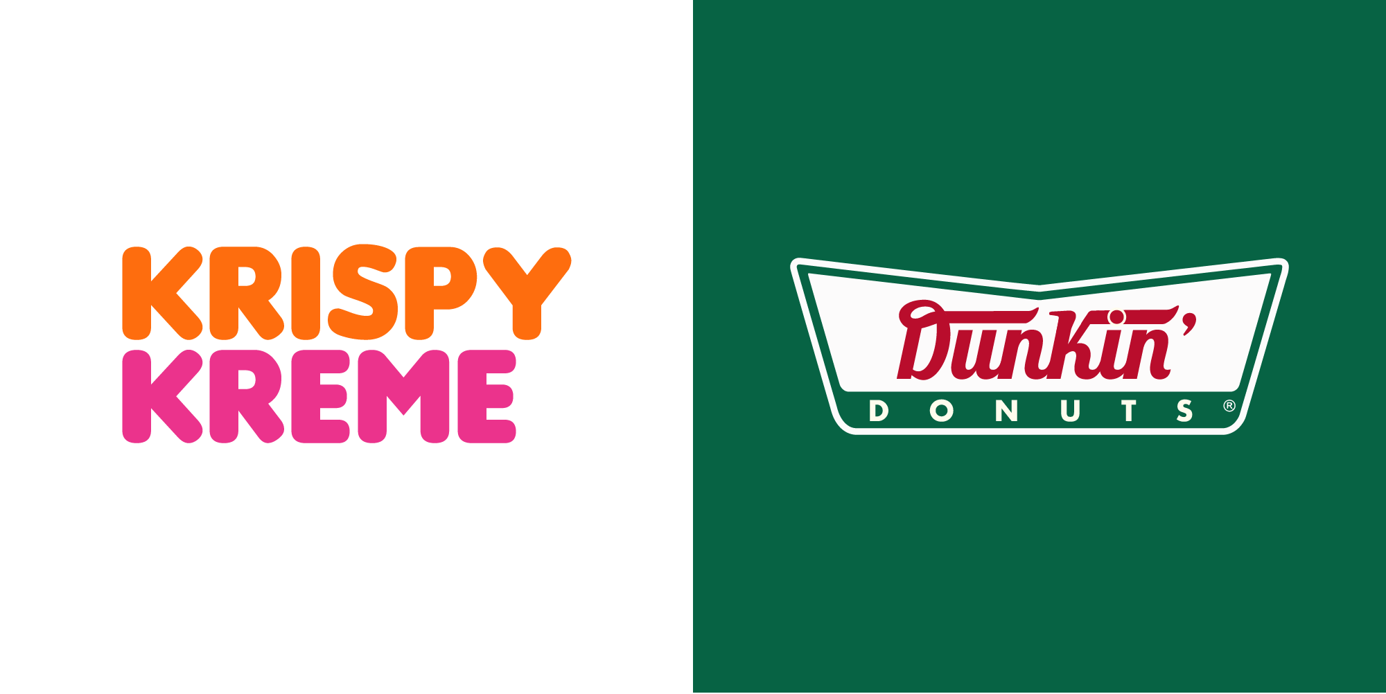 Krispy Kreme Vs Dunkin' Donuts logo - CDA