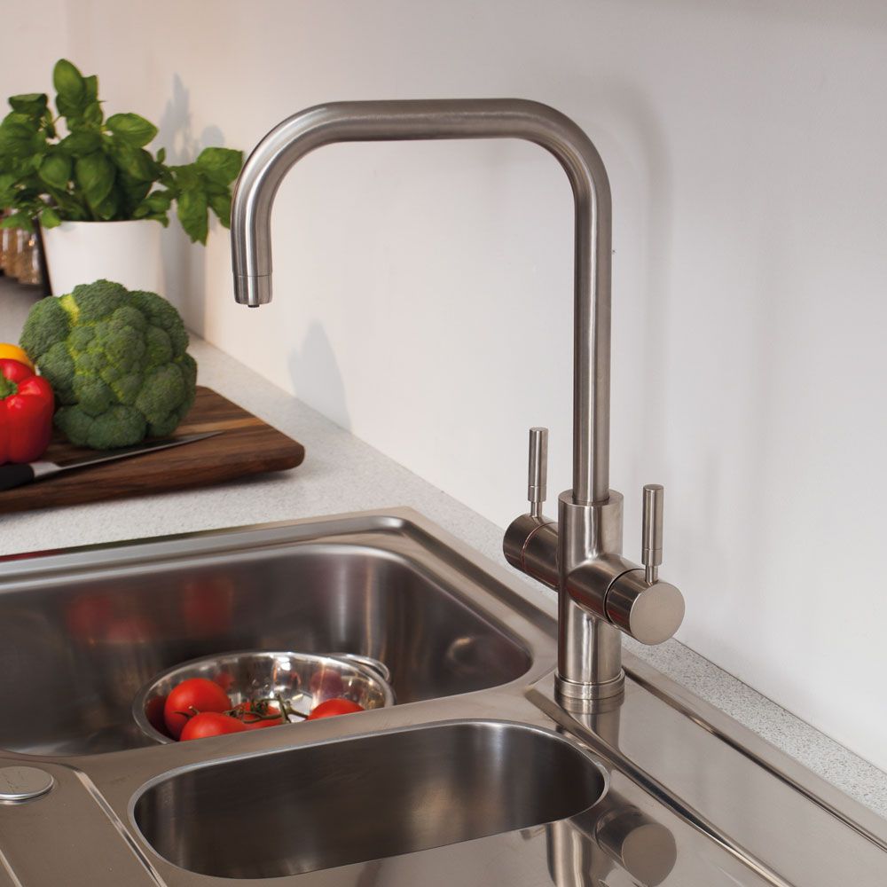th102BR Brushed Steel Boiling Water Tap - CDA
