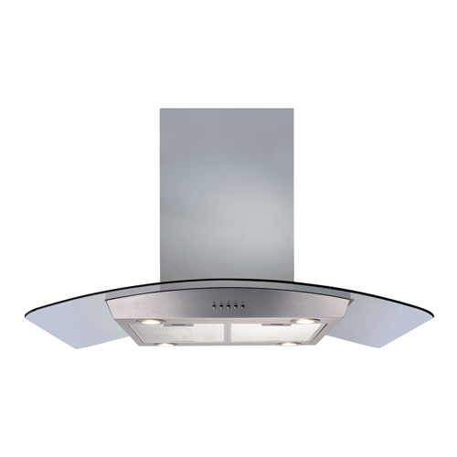 ECPK90SS - Curved glass island extractor