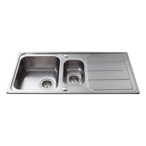 KA32SS - Stainless steel one and a half bowl sink