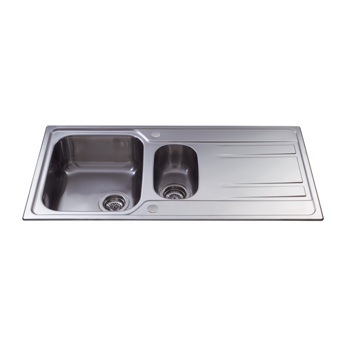 KA72SS - Stainless steel one and a half bowl sink