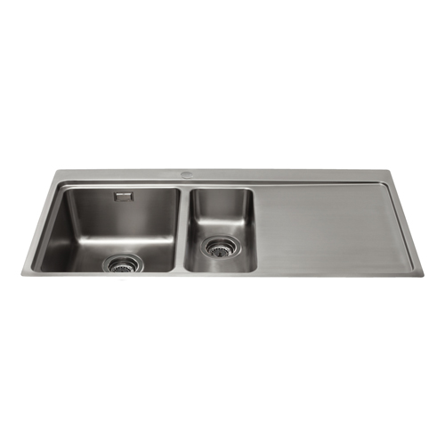 KVF22RSS - One and a half bowl flush-fit sink