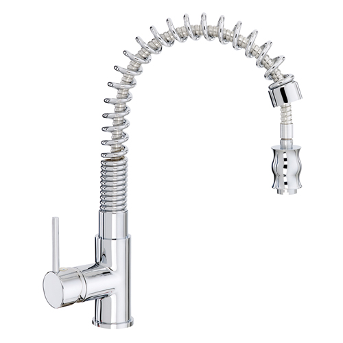 TM1CH - Contemporary single lever tap with pull-out spray