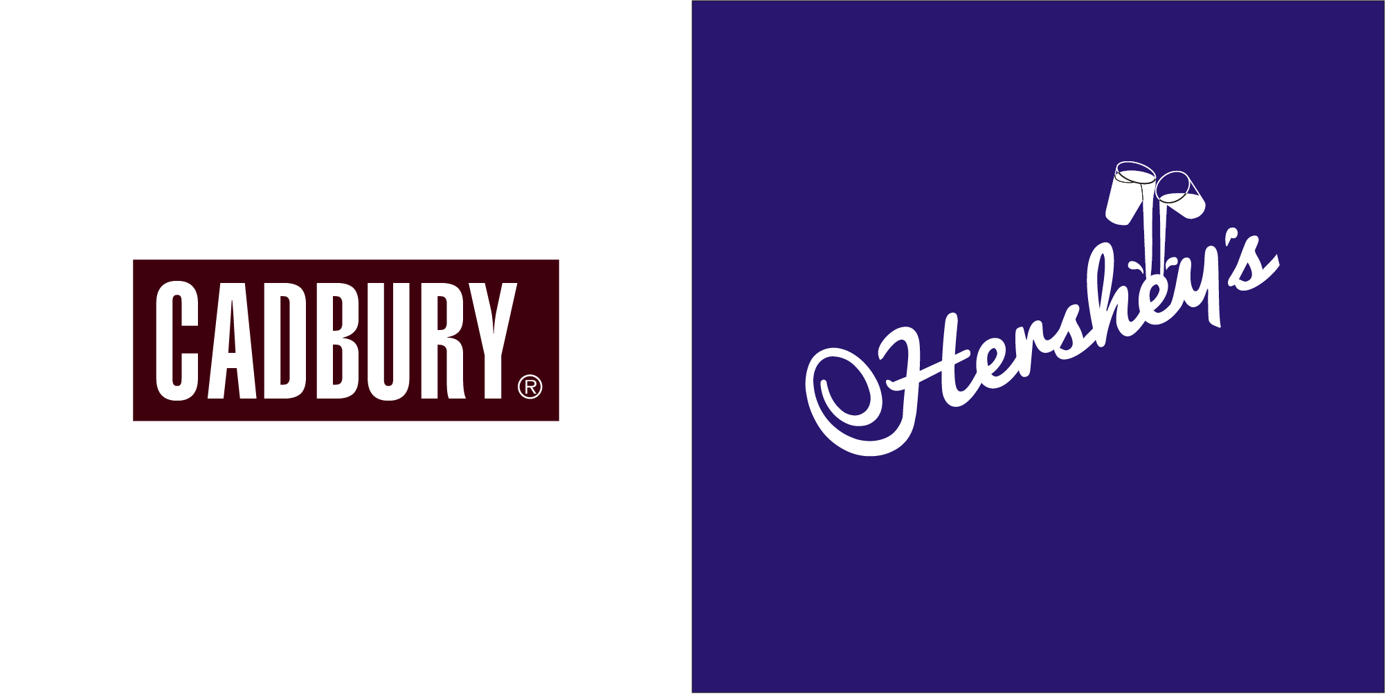 Cadbury Vs Hershey Logo - CDA